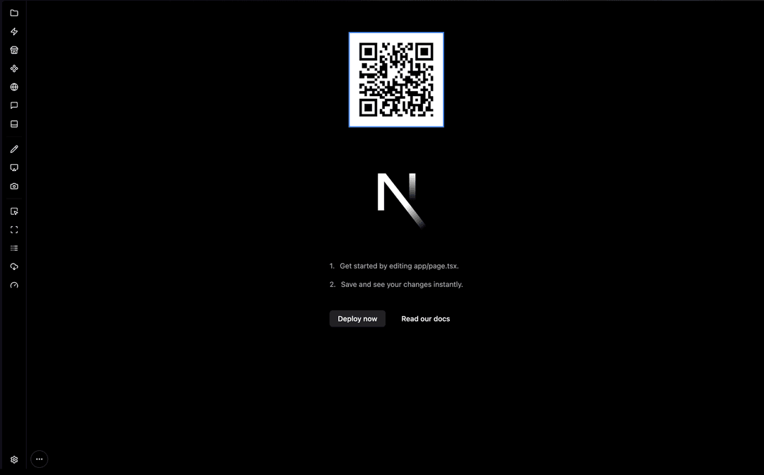QR code for mobile access