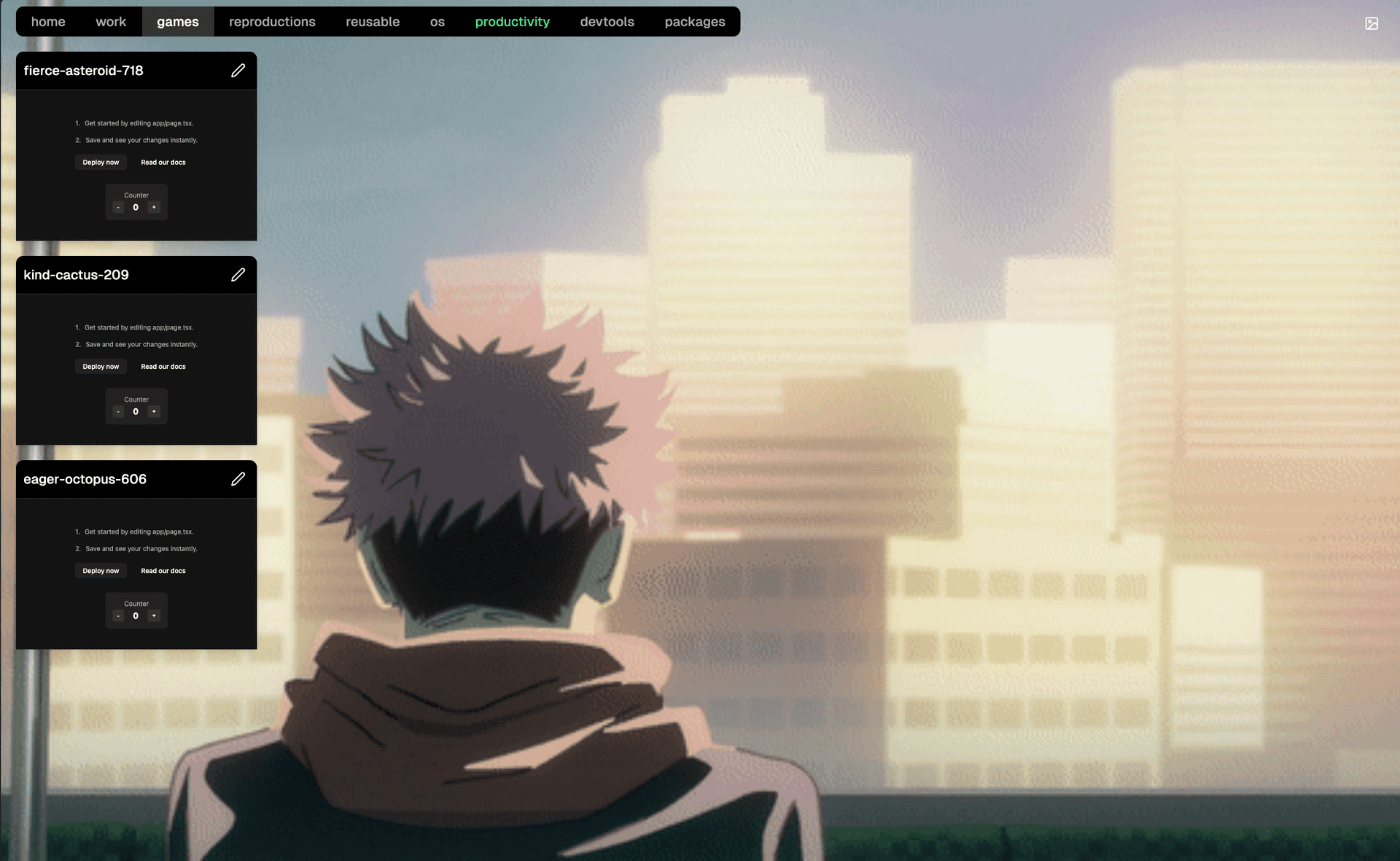 Zenbu home screen prototype