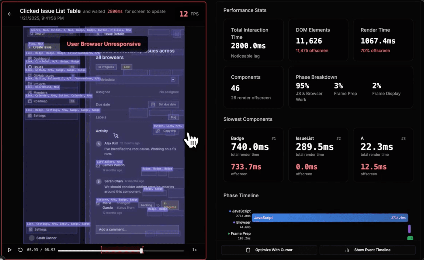 Session Replay screenshot 1